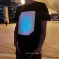 Fashion Light up T-shirt Black Cotton Glow in The Dark Tee LED Iluminate T Shirt Festival Short Sleeve Party Music T-shirts